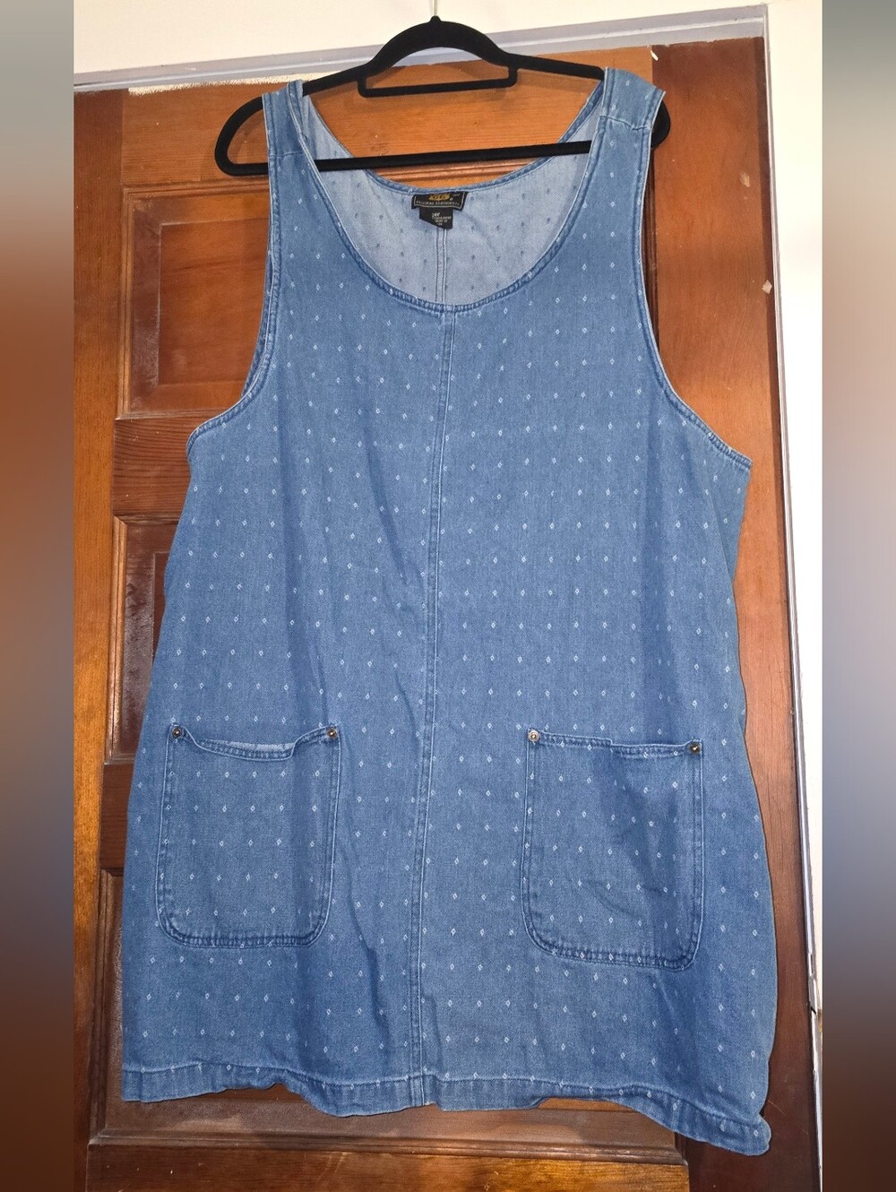 Route 66 Blue Sleeveless Denim Shift Dress